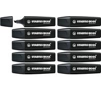 STABILO Marqueurs BOSS ORIGINAL – lot de 10 – noir