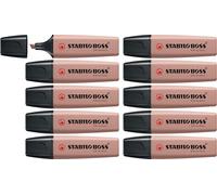 Stabilo Boss Original Naturecolors Marqueur 10 Pièce(S) Pointe Biseautée Marron