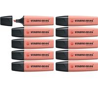 STABILO Surligneur BOSS ORIGINAL NatureCOLORS – lot x10 – orange rouille