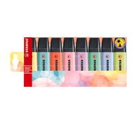 STABILO BOSS ORIGINAL Pastel Surligneur pointe biseautée 2 et 5 mm - Coloris assortis - Pochette de 8