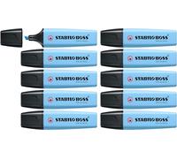 STABILO BOSS ORIGINAL Pastel - Surligneur - Lot x 10 surligneurs - fraicheur de bleu