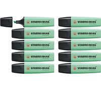 STABILO BOSS ORIGINAL Pastel - Surligneur - Lot x 10 surligneurs - Menthe à l'eau