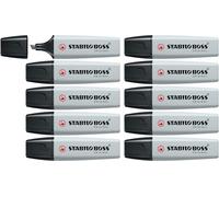 STABILO BOSS ORIGINAL Pastel - Surligneur - Lot x 10 surligneurs - poudre de gris