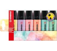 STABILO BOSS ORIGINAL Pastel - Surligneur - Pochette x 6 surligneurs pastel- Coloris assortis