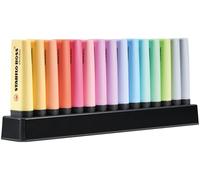 STABILO BOSS ORIGINAL Pastel - Surligneur - Set de bureau x 15 surligneurs Pastel