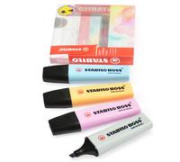 STABILO Boss Original Pastel Surligneur Stylos - Ensemble De 4 - Inclus Gris