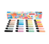 STABILO BOSS ORIGINAL Set de bureau de 24 surligneurs - 4 néon + 13 pastel + 6 nature + 1 noir