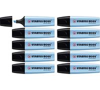 STABILO BOSS ORIGINAL - Surligneur - Lot x 10 surligneurs fluo - Bleu