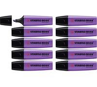 STABILO BOSS ORIGINAL - Surligneur - Lot x 10 surligneurs fluo - Lavande | Lot de 10, lavande