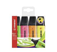 STABILO BOSS ORIGINAL - Surligneur - Pochette x 4 surligneurs fluo assortis