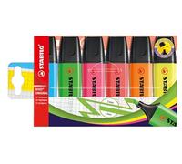 STABILO BOSS ORIGINAL - Surligneur - Pochette x 6 surligneurs fluo - Coloris assortis