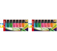 STABILO BOSS ORIGINAL - Surligneur -Pochette x 8 surligneurs fluo - Coloris assortis (Lot de 2)