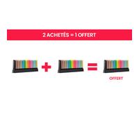 STABILO BOSS ORIGINAL - Surligneur pointe biseautée 2 et 5 mm - Set de bureau de 15 coloris assortis Nature - Offre 2 achetés = 1 offert