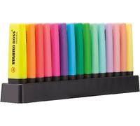 STABILO BOSS ORIGINAL - Surligneur - Set de bureau x 15 Surligneur fluo et pastel assortis