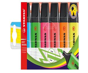 STABILO Boss Original Surligneurs, Étui en plastique, Lot de 6