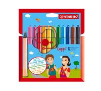 STABILO Cappi Boîte en carton avec 12 couleurs assorties