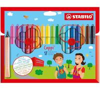 Stabilo Cappi - Feutres avec capuchon Bague - Lot de 18
