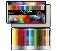STABILO CarbOthello - Crayon de couleur - Boîte métal x 36 crayons pastel - Gamme ARTY+