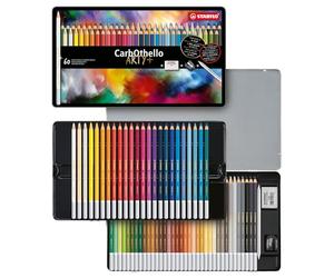 STABILO CarbOthello - Crayon de couleur - Boîte métal x 60 crayons pastel - Gamme ARTY+