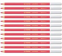 STABILO CarbOthello - Crayon de couleur - Lot x 12 crayons pastel fusain - Carmin (1400/325)