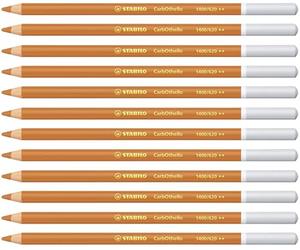 STABILO CarbOthello - Crayon de couleur - Lot x 12 crayons pastel fusain - Ocre foncé (1400/615)