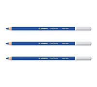 STABILO CarbOthello Lot de 3 crayons à craie pastel Bleu outremer (405)