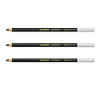 STABILO CarbOthello Lot de 3 crayons à craie pastel Noir neutre (750)