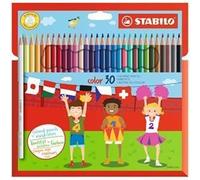 Stabilo Color - Crayon De Couleur - Couleurs Vives Assorties - 2.5 Mm - Pack De 30