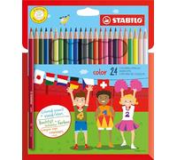 STABILO Crayons de couleur Stabilo Color – 24 pièces – emballage en carton