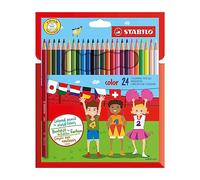 Stabilo Color F186124 Pochette de 24 Crayons de couleur Couleurs Assortis