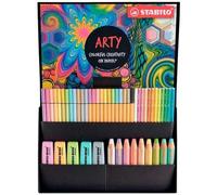 STABILO Fournitures de dessin Colorful Arty – 5 Boss Pastel, 9 Woody 3-en-1, 12 Aquarelle