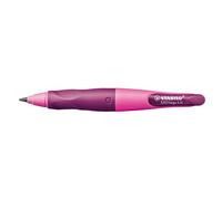 STABILO - Crayon à poussoir ergonomique pour droitiers - EASYergo 3.15 en rose/lilas - crayon simple - 1 mine épaisse incluse - dureté HB