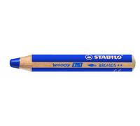 Stabilo Crayon Aux Talents Multiples Woody 3 In 1, Rond, Bleu Outremer