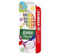 STABILO Crayon de coloriage EASYcolors - Pochette de 6 crayons de couleur ergonomiques - Gaucher