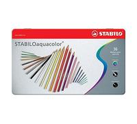 Stabilo Crayon De Couleur Aquarellable Aquacolor Boite Metal De 36 Crayons