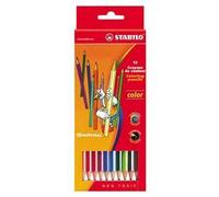 STABILO Crayons de couleur Stabilo Color 1212/77-01 couleurs assorties Pochette de 12