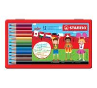 STABILO Color – Crayons de couleur – Boîte métal, 12 crayons de coloriage