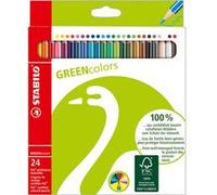 STABILO Lot de 24 crayons de couleur GREENcolors – certifiés FSC
