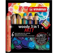 STABILO woody 3 in 1 ARTY Multicolore 6 pièce(s)