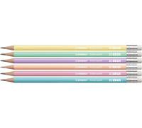 Stabilo Crayon Graphite avec gomme swano vert pastel -12u-