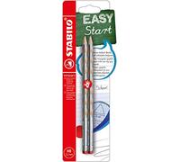 STABILO Crayon graphite droitier - EASYgraph S Metallic - Argent - Blister x 2 crayons graphites HB