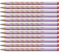 STABILO Crayon graphite ergonomique EASYgraph - Lot de 12 crayons graphites HB - Droitier- lilas