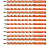 STABILO Crayon graphite ergonomique EASYgraph - Lot de 12 crayons graphites HB (orange) - Droitier