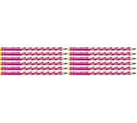 STABILO Crayon graphite gaucher EASYgraph - Lot de 12 crayons graphites HB (rose)
