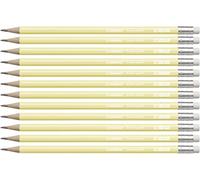 STABILO Crayon graphite Swano Pastel HB - lot de 10 - jaune pastel