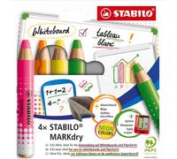 Stabilo Crayon Marqueur Markdry Fluo, Étui De 4