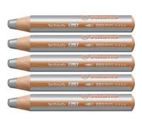 STABILO Crayon multi-talents woody 3 en 1, rond, argent G