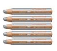 STABILO Crayon multi-talents woody 3 en 1, rond, argent G
