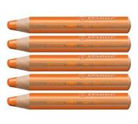Stabilo Crayons Aux Talents Multiples Woody 3 In 1, Rond, Orange