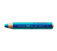 STABILO Crayon multi-talents woody 3 in 1 duo - bleu foncé-turquoise Bleu G